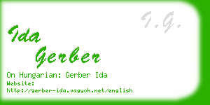 ida gerber business card